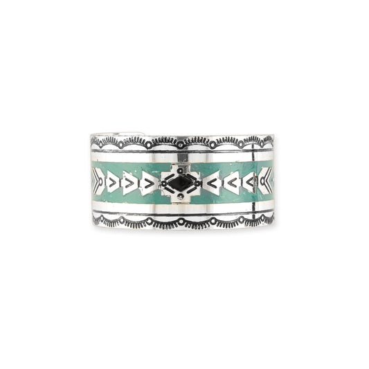 Mesa Heritage Etched Metal Cuff Bracelet - - JEWELRY