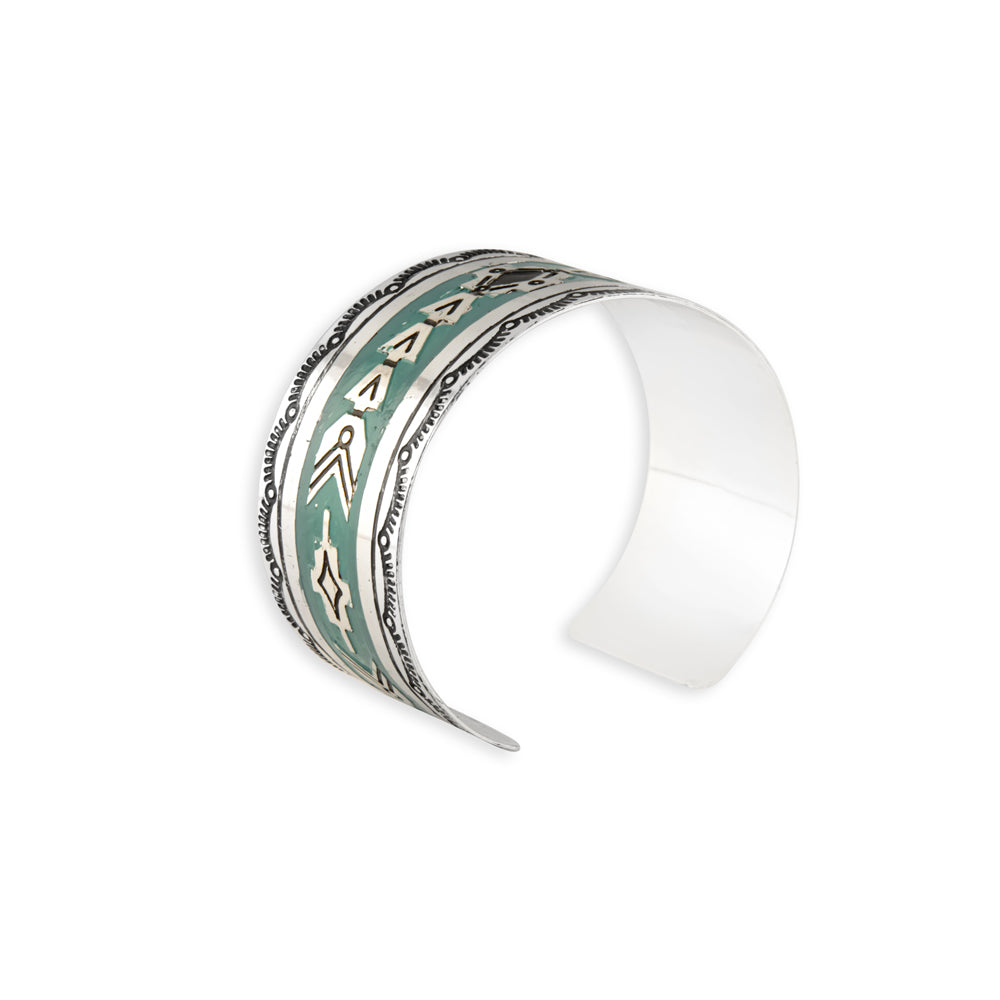 Mesa Heritage Etched Metal Cuff Bracelet- Myra USA- {{Product type}}
