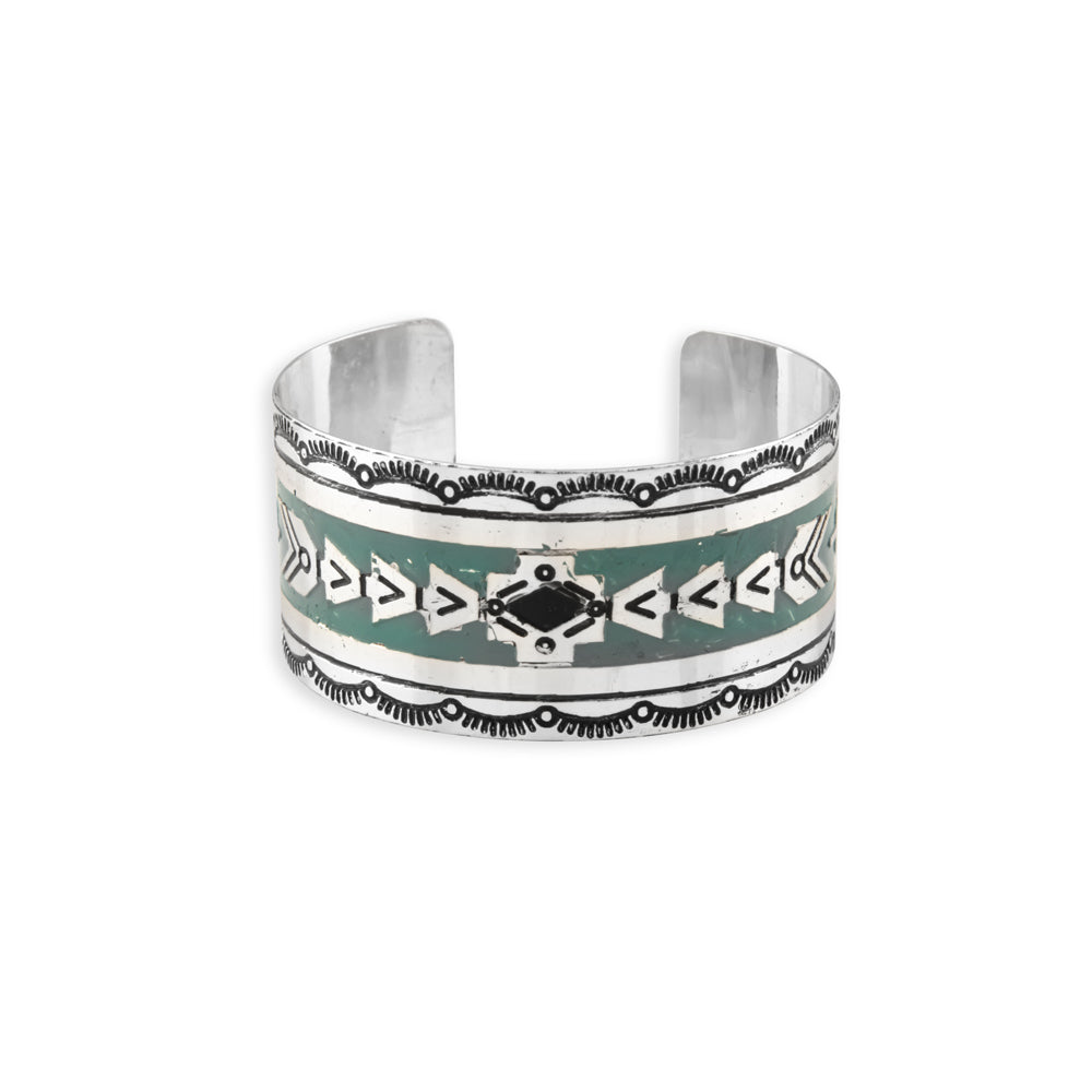 Mesa Heritage Etched Metal Cuff Bracelet- Myra USA- {{Product type}}