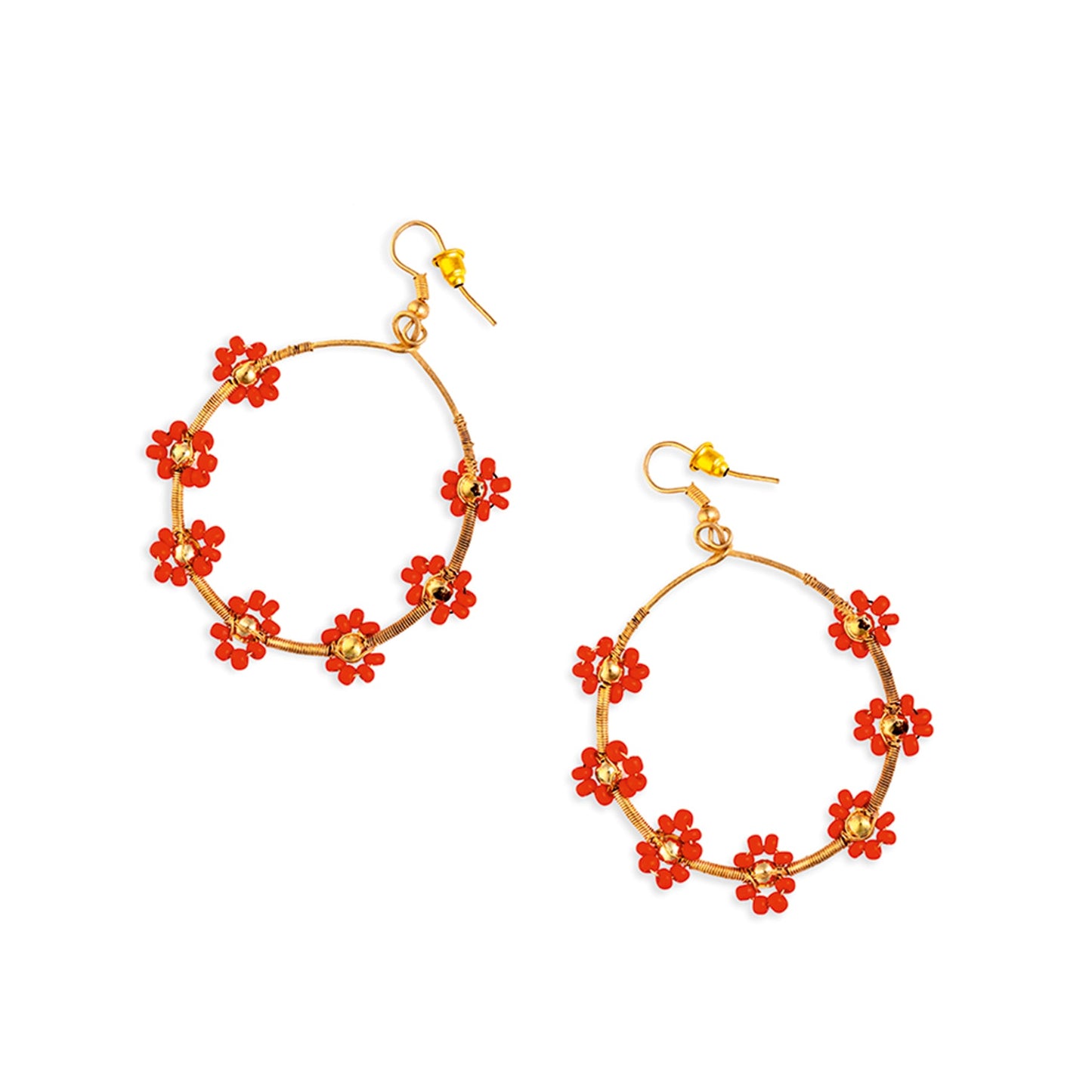 Dessert Flower Hoop Earrings- Myra USA- {{Product type}}