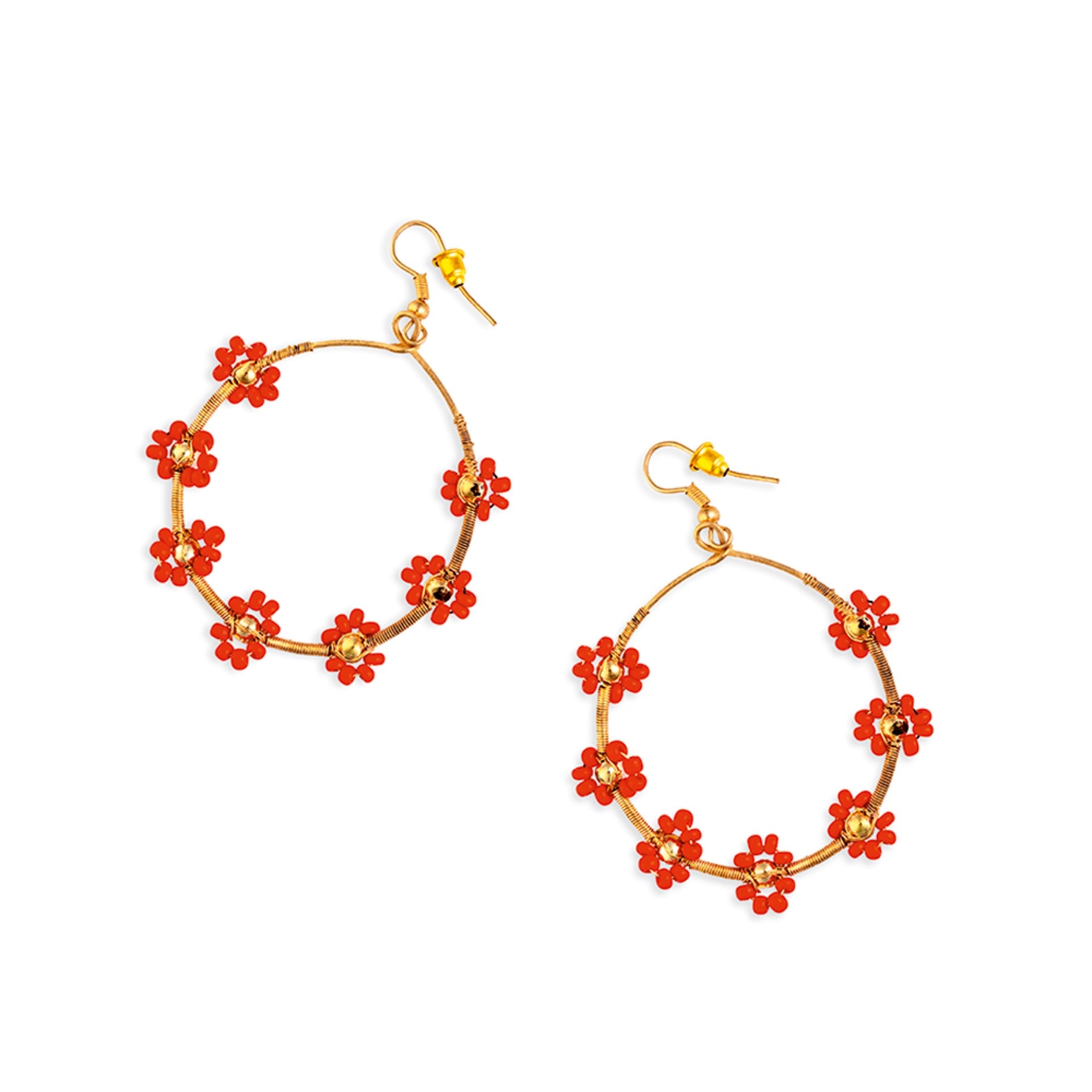 Dessert Flower Hoop Earrings- Myra USA- {{Product type}}