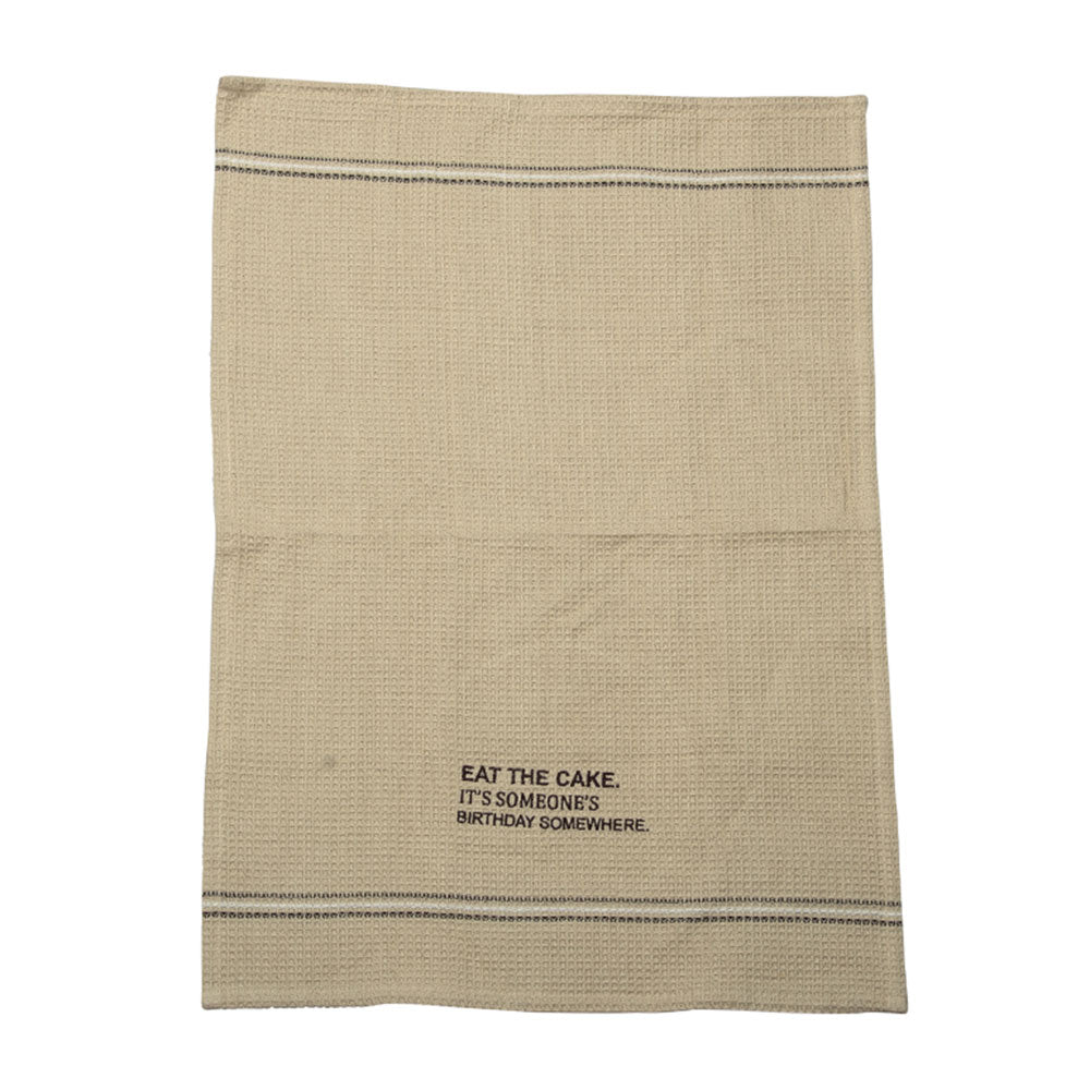 EAT THE CAKE DISH TOWEL '' SET OF 2 '' - - Home & Living