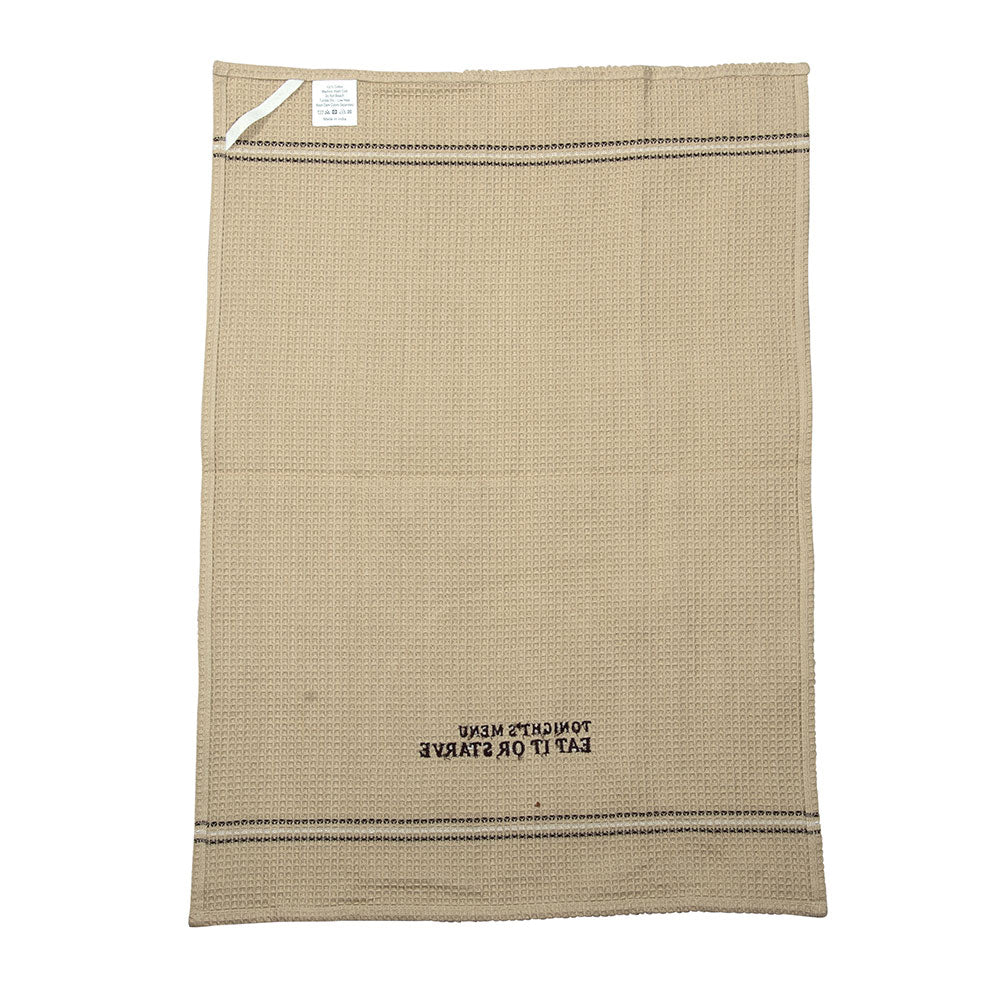 EAT IT OR STARVE DISH TOWEL '' SET OF 2 '' - - Home & Living