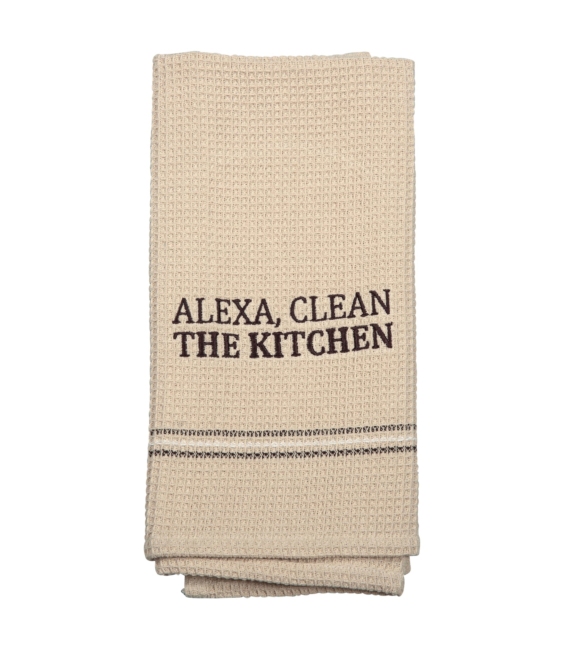 CLEAN THE KITCHEN DISH TOWEL SET OF 2 - - Home & Living