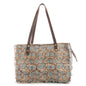 Myra San Ysidro Falls Floral Weekender Bag for Women â€“ Distressed Fabric, Leather Handles & Rustic Fringe Details- Myra USA- {{Product type}}