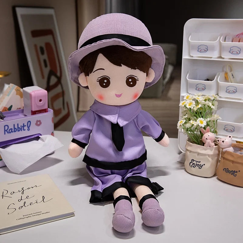 Kawaii Plush Girl Doll – Soft Stuffed Doll Toy for Kids and Decor - - Stuffed Animals