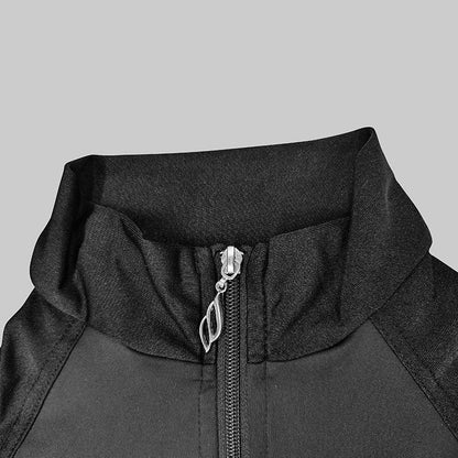 Jumpsuit Woman Split-Joint Zipper Collar Wrap Sportwear Women's Tracksuit Suit Black Slim Fit Long Jumpsuits 89206 - -