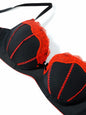 Sexy Lace Women's Bra Alluring Lace-Trimmed Padding Push-Up Bra Comfortable Breathable Women's Underwear - Red -