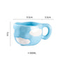 Hand Pinched Flower Ceramic Mug 301-400ml Clouds