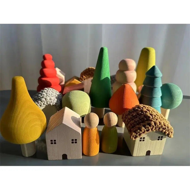 Kids Wooden Building Block Stacking Toys - Kia Day Design