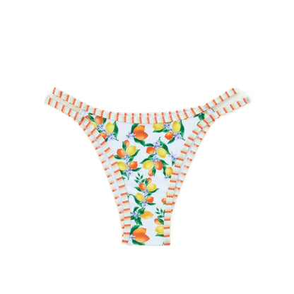 2026 Sexy Orange Print Micro Bikini Women Double Strap Push Up Bra Hollow Out Thong Swimsuit Beach Bathing Suit Holiday Swimwear - -