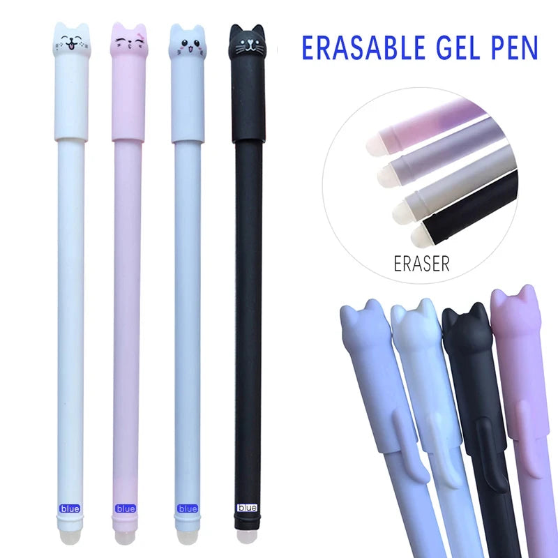 Cat Gel Pen 0.5mm Pen Set With Eraser