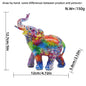 Graffiti Elephant Sculpture red yellow blue