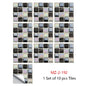 10pcs Mosaic Hard Tiles Sticker 2d Peel & Stick black white pearl