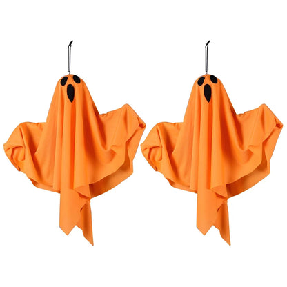 1/3PCS Spooky Ghost Halloween Decoration Waterproof Halloween LED Fabric Hanging Ghost Light for Lawn Garden Home Party Decor - 2pcs -