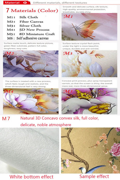 Plant Flower and Bird Wallpaper Kia Day Design
