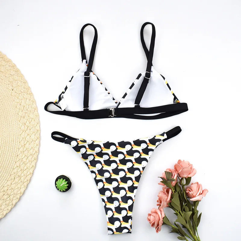 Triangle String Bikinis 2025 Halter Swimsuit Women Triangular Sexy Swimwear Female Bathers Bathing Swimming Swim Suit Beachwear - -
