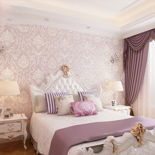 Pink Floral Wallpaper 3d Texture Wallpaper Kia Day Design