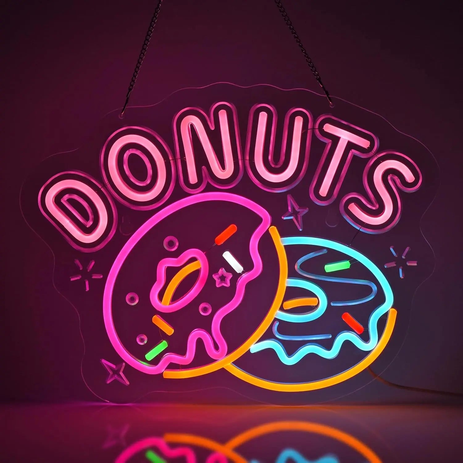 Donuts Neon Sign LED Donuts Neon Light USB Powered - Donuts - led sign