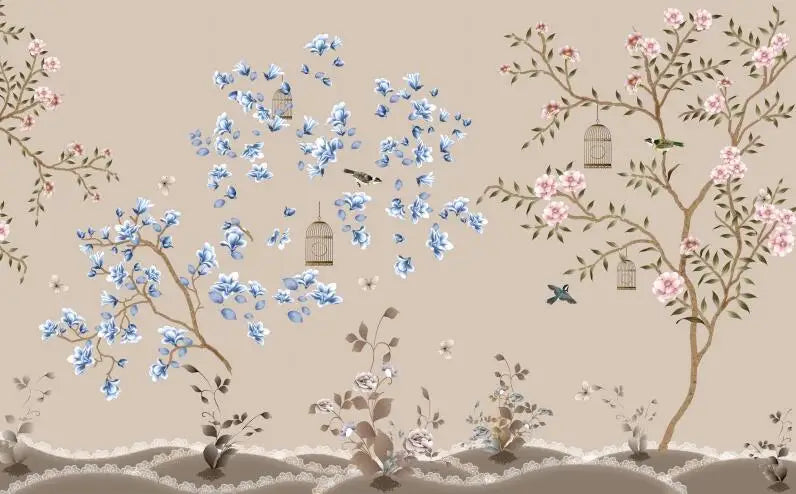 Flower Bird Landscape Wallpaper Kia Day Design