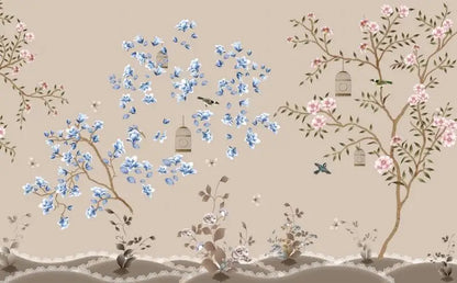 Flower Bird Landscape Wallpaper Kia Day Design