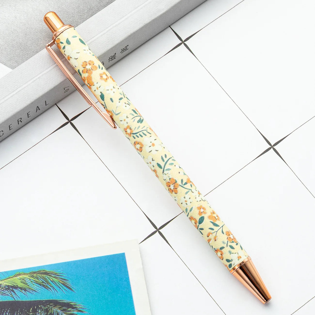 Flower Metal Ballpoint Pen Kia Day Design