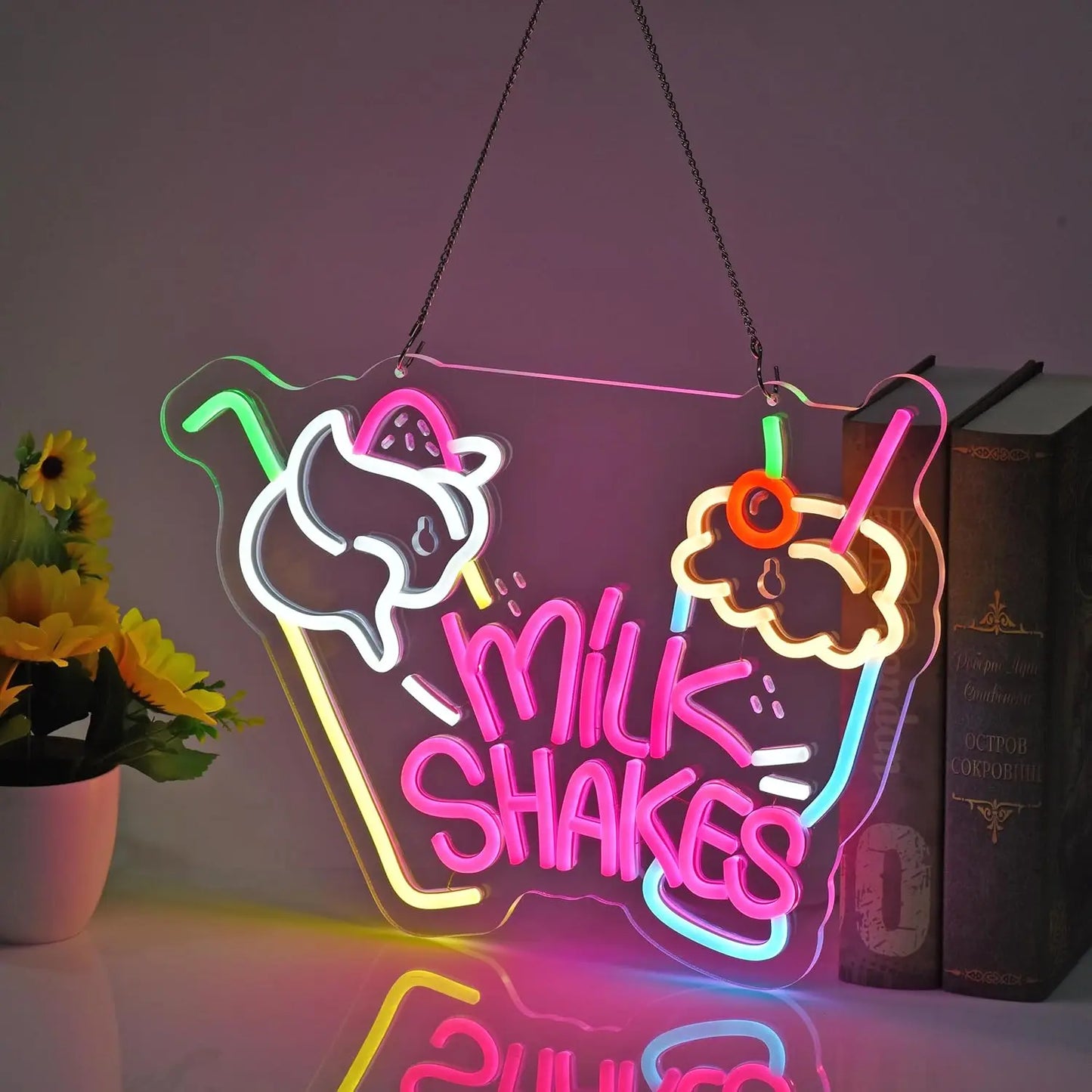 Vibrant Milk Shakes Neon Sign - - led sign