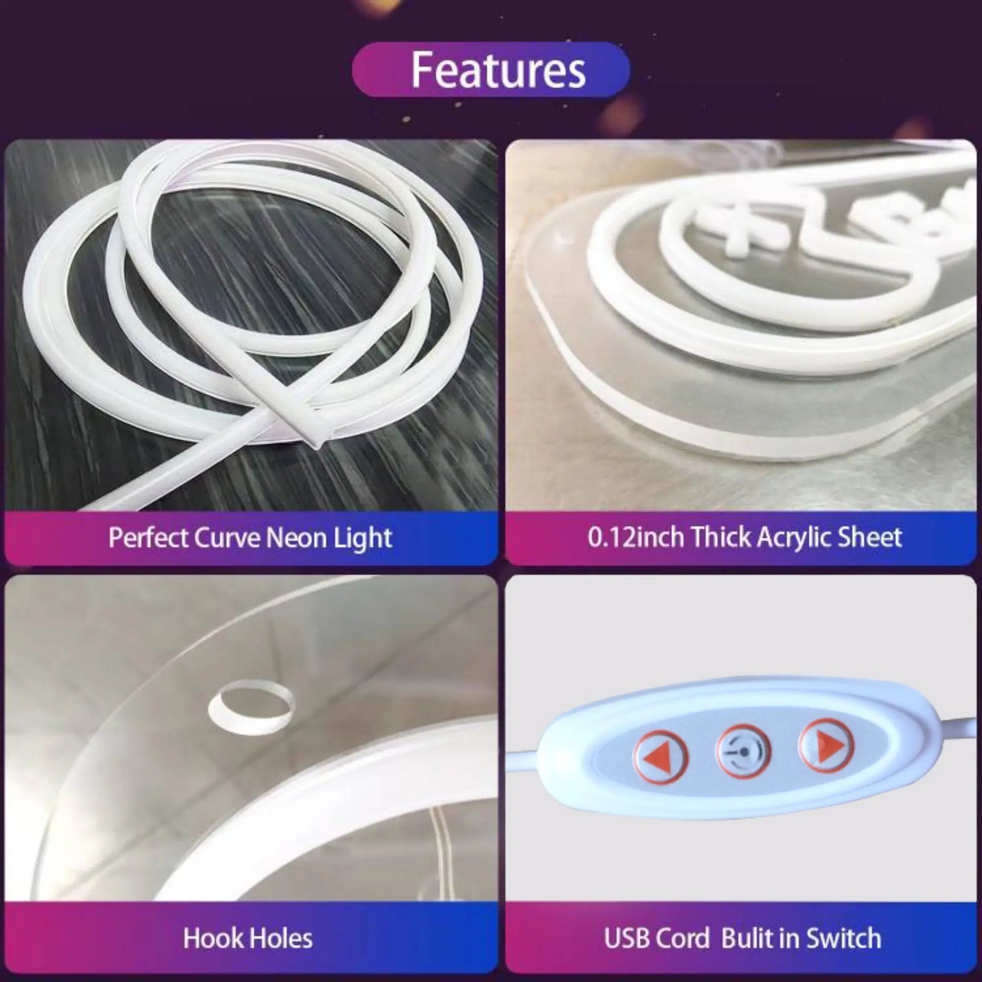 Donuts Neon Sign LED Donuts Neon Light USB Powered - - led sign
