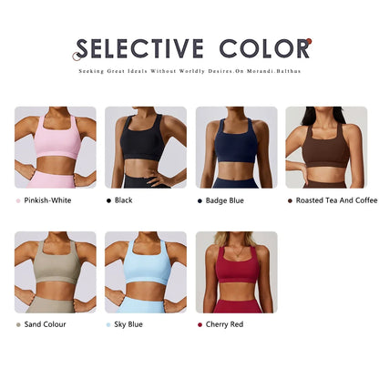 Hearuisavy Quick-Dry Backless Yoga Clothes Running Vest Women Workout Brassiere Fitness Gym Tank Top Women Push up Sports Bra - -