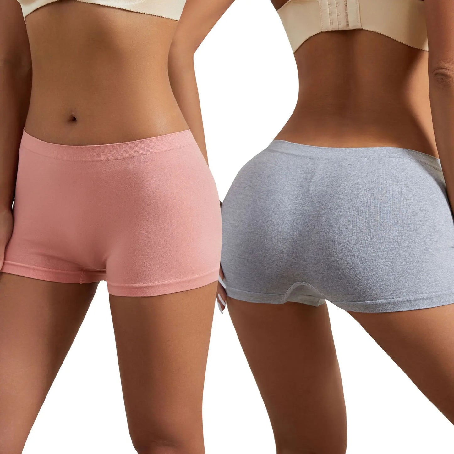 Women's underwear, compression pants, sports shorts, solid color underwear, comfortable and close fitting flat underwear - -