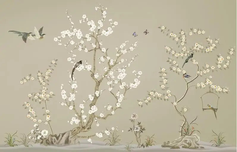 Flower Bird Landscape Wallpaper Kia Day Design