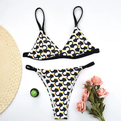 Triangle String Bikinis 2025 Halter Swimsuit Women Triangular Sexy Swimwear Female Bathers Bathing Swimming Swim Suit Beachwear - -