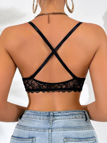 Women's sexy bras Front Buckle Push up bra Removable Back-beautifying lace butterfly pattern Fashionable & Comfortable bra - -