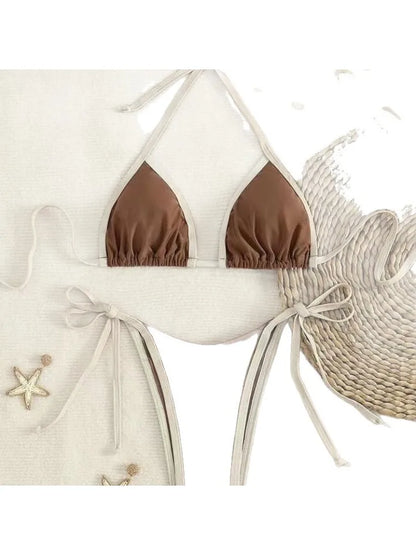 2026 Sexy Contrast Color Separates Micro Bikini Women's Swimsuit Female Swimwear Mini Thong Bikinis Set Two-piece Bathing Suit - -