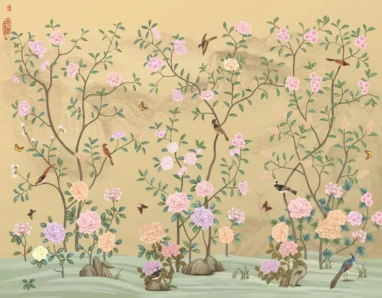 Flower Bird Landscape Wallpaper Kia Day Design