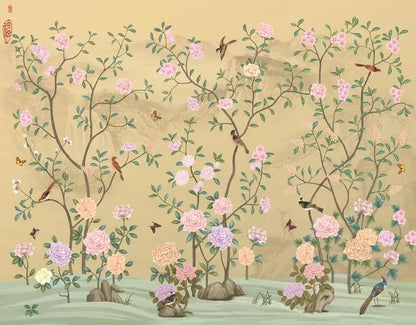 Flower Bird Landscape Wallpaper Kia Day Design