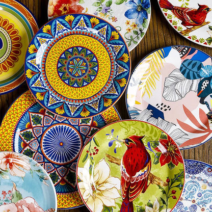 Colorful Ceramic Plates Dishware