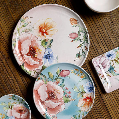 Colorful Ceramic Plates Dishware