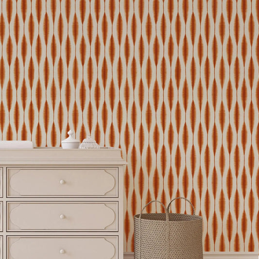 Red Geometric Wallpaper Peel and Stick Kia Day Design