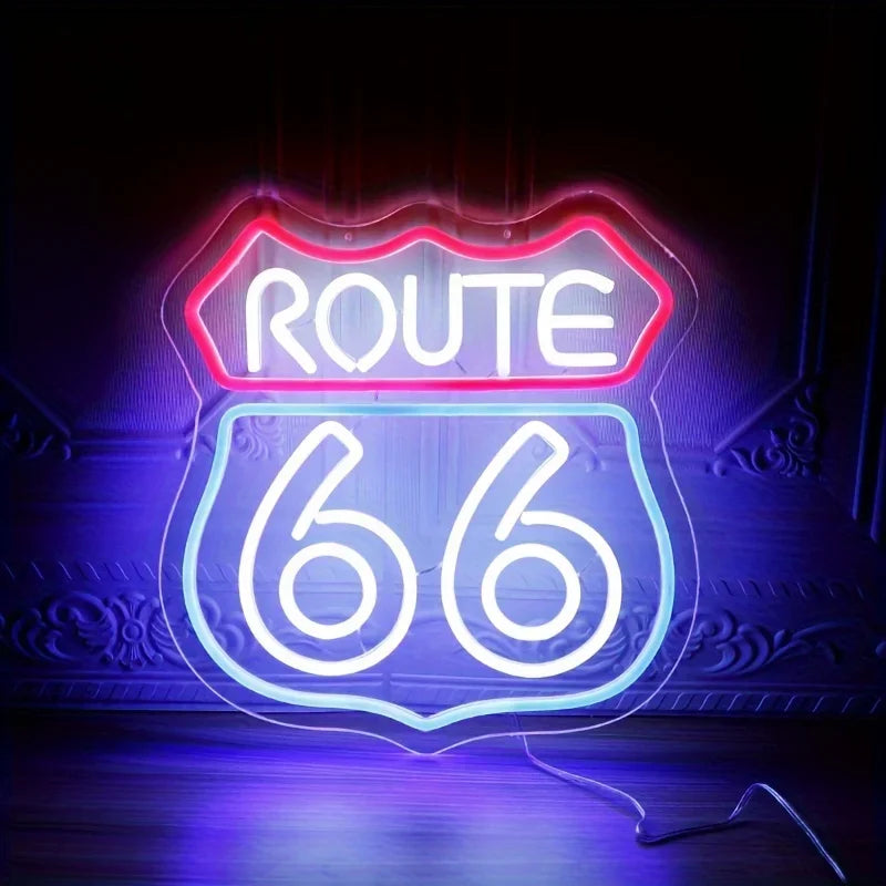Historic Route 66 Neon Sign - - led sign