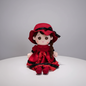 Kawaii Plush Girl Doll – Soft Stuffed Doll Toy for Kids and Decor - Red - Stuffed Animals