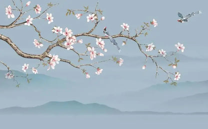 Flower Bird Landscape Wallpaper Kia Day Design