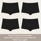 4PCS Women's Panties Cotton Seamless Sports Boxers Underwear Female Solid Color Briefs Cozy Lingerie Intimate Underpants XS-XL - Set 13 -