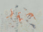 Forest Fox Wallpaper Mural light orange white