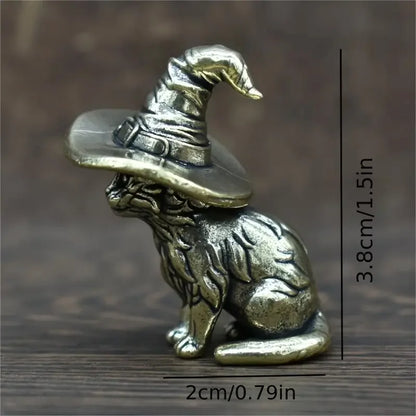 Copper Craft Brass Solid Owl Statue, Creative Animal Desk Ornaments, Desktop Home Decoration, Collectible, Cute Statue Ornament - cat 1 China Mainland -