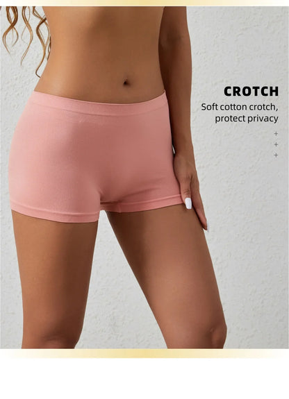 Women's underwear, compression pants, sports shorts, solid color underwear, comfortable and close fitting flat underwear - -