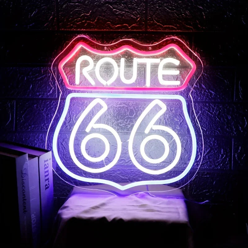 Historic Route 66 Neon Sign - - led sign