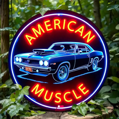 Vintage-Inspired American Muscle Car Neon Sign - - led sign