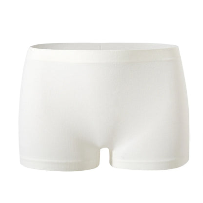 Women's underwear, compression pants, sports shorts, solid color underwear, comfortable and close fitting flat underwear - white 1pc -