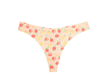 3Pcs Ultra-thin Seamless G-string Women Thongs Sexy Sweet Fruit Low-waist Panties Ladies Soft Cute Thongs Female S-XL T-Back - -